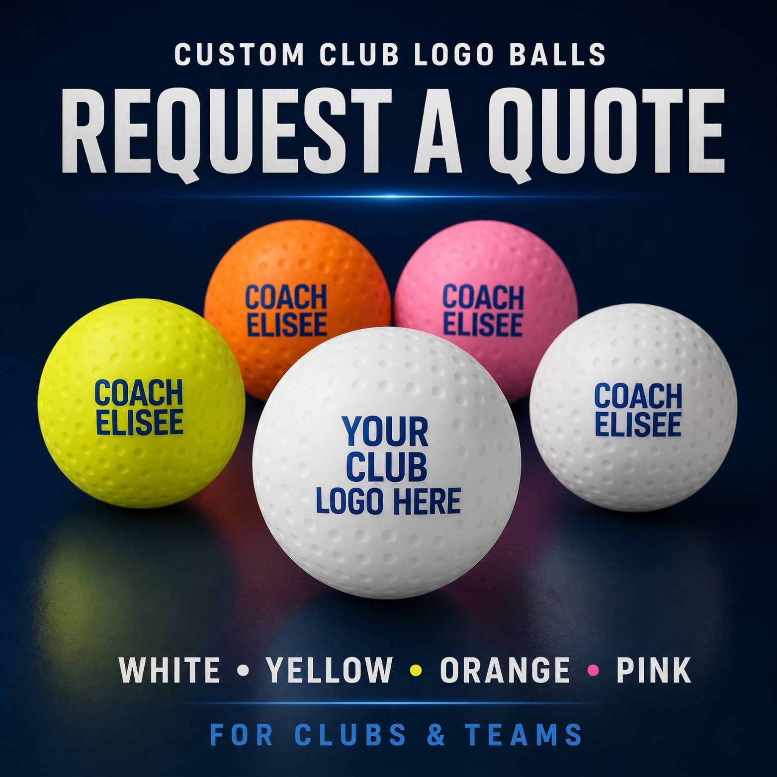 Custom Club Logo Hockey Balls - Request a Quote