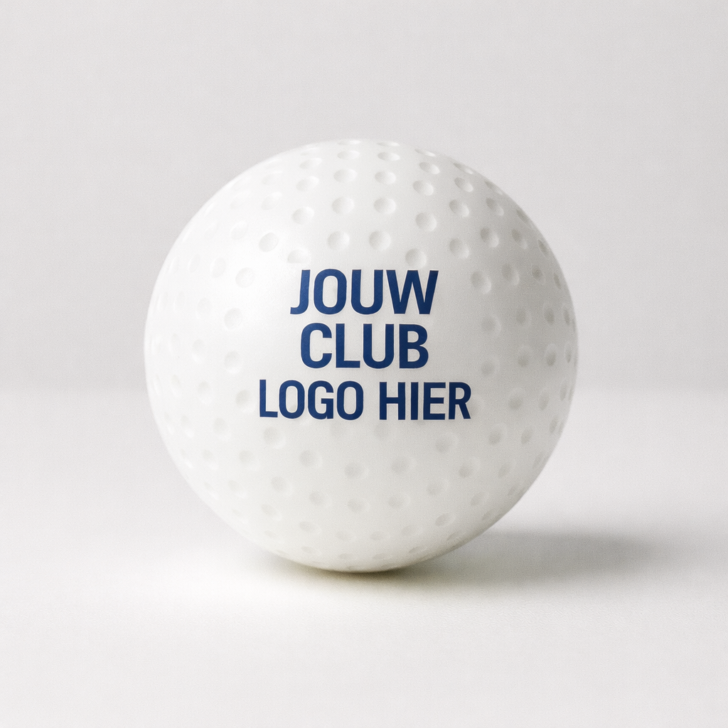 Hockeybal met clublogo op maat - Wit